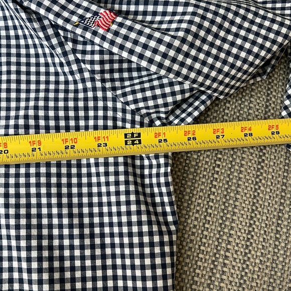 Peter Millar Summer Comfort Men Button Shirt- XL- embroidered American flag - Picture 4 of 8